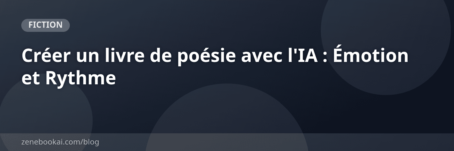 Créer un livre de poésie avec l'IA : Émotion et Rythme