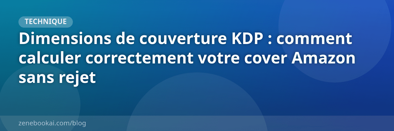 Dimensions de couverture KDP : comment calculer correctement votre cover Amazon sans rejet