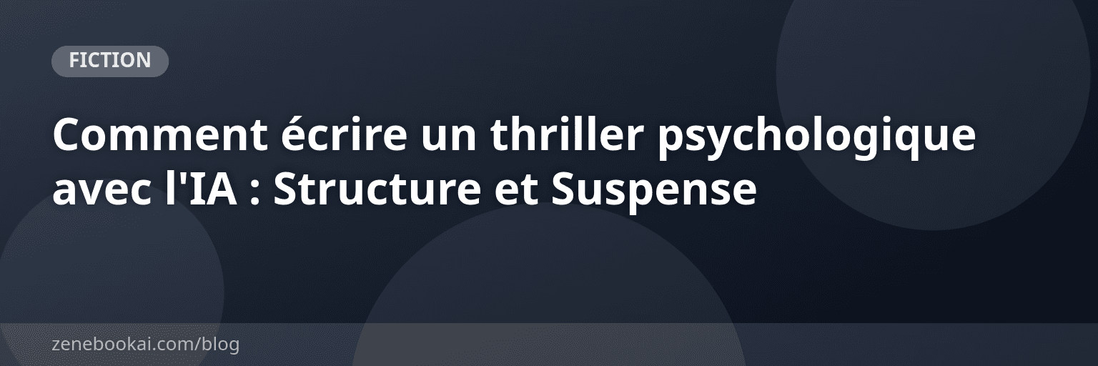 Comment écrire un thriller psychologique avec l'IA : Structure et Suspense