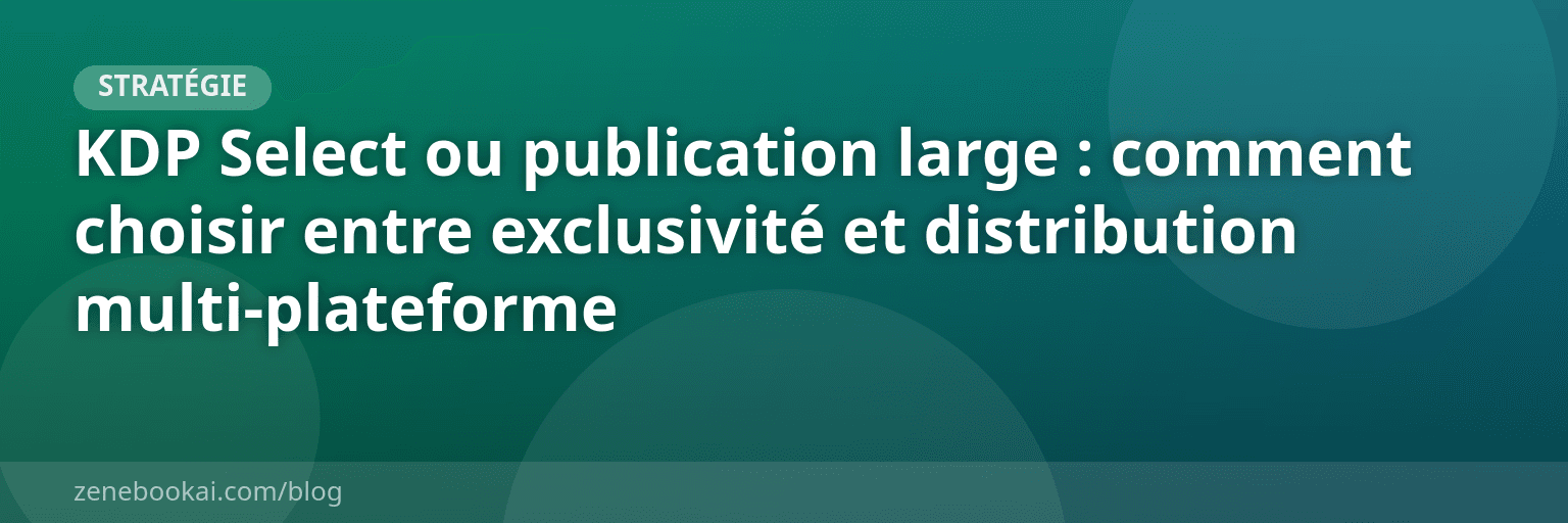 KDP Select ou publication large : comment choisir entre exclusivité et distribution multi-plateforme