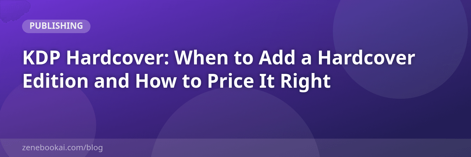 KDP Hardcover: When to Add a Hardcover Edition and How to Price It Right